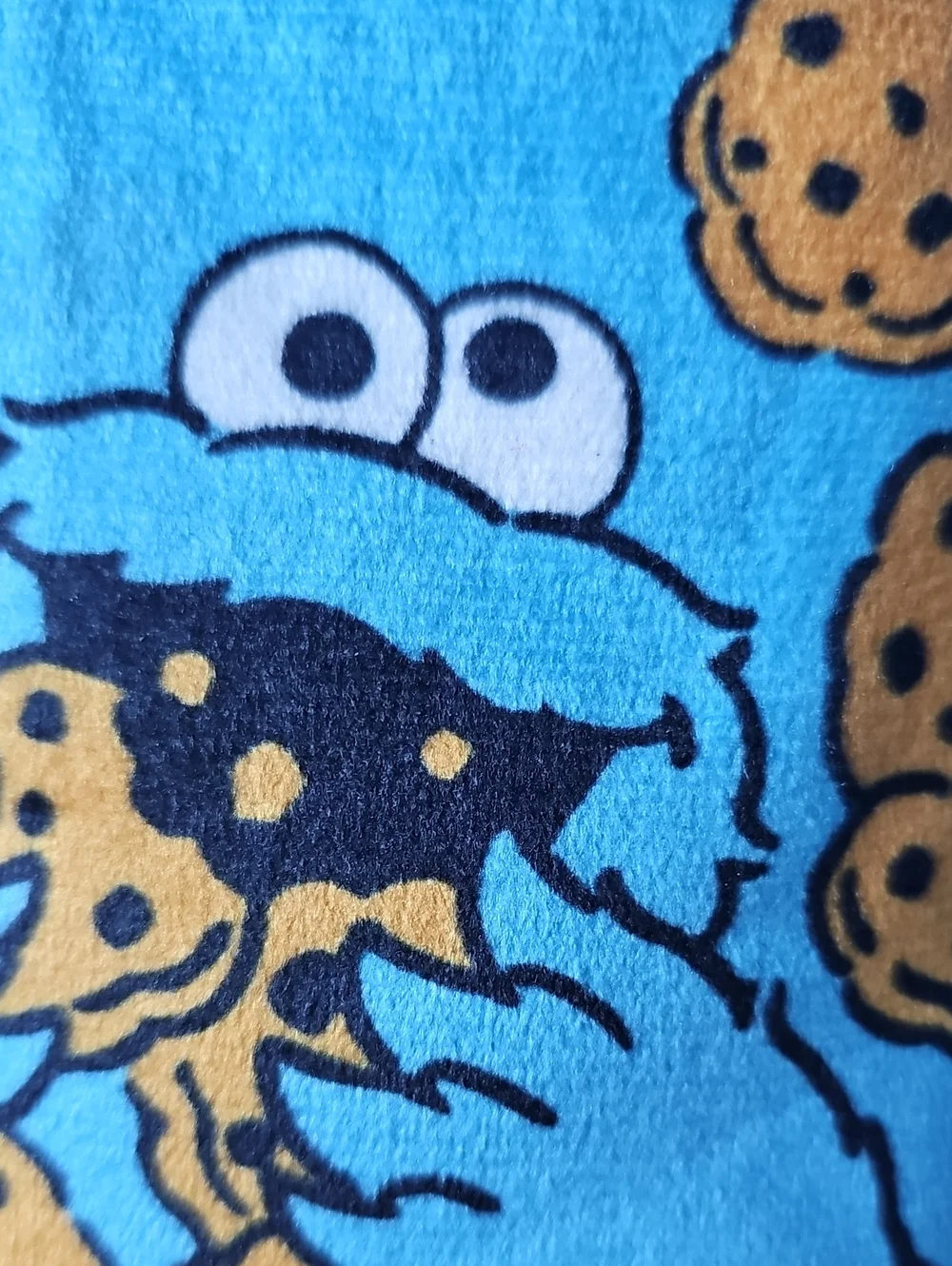 Cookie Monster Blue Sesame Street Cushiony Slide Slippers Men's Size 9/10 NWOT